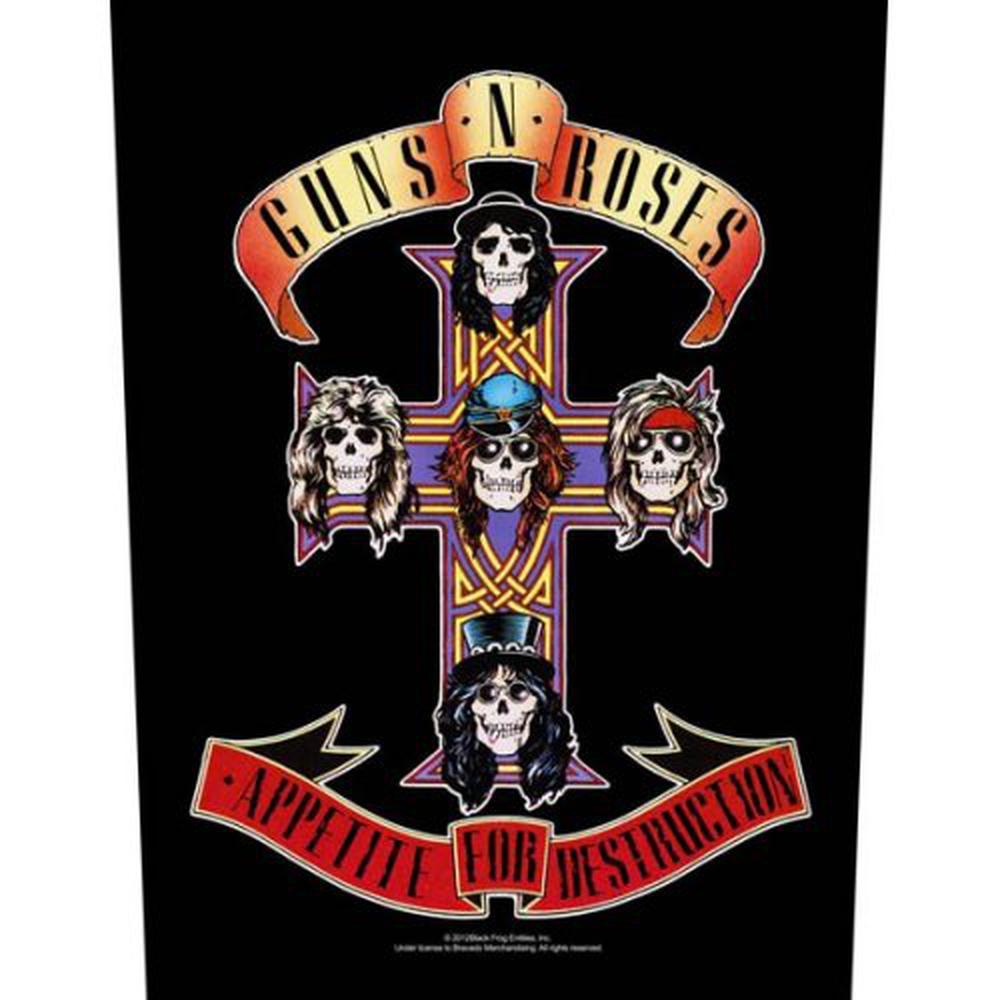 Guns N' Roses - Appetite For Destruction Rugpatch - Zwart